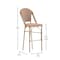 Flash Furniture Lourdes Stackable IndoorOutdoor French Bistro 30 High Barstool, NaturalWhite and Light Natural SDA-AD642001-F-BS-NATWH-LTNAT-GG - alternate 4
